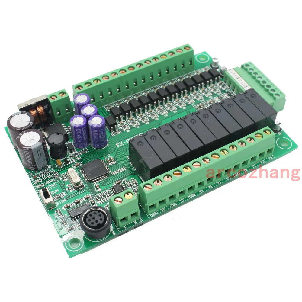 FX1S 22MR 4AD PLC контроллер доска 12DI 10DO 4AI 4 Аналоговые Вход RS484 Modbus Совместимость
