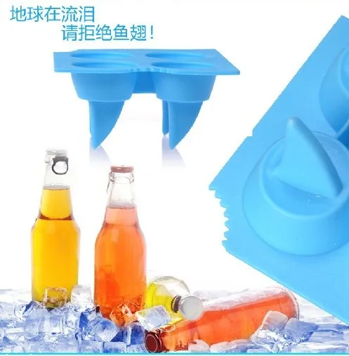 150 шт./лот лоток льда Прохладный Акула Fin Форма лоток для льда Sharkfin Ice Mold Maker Плесень