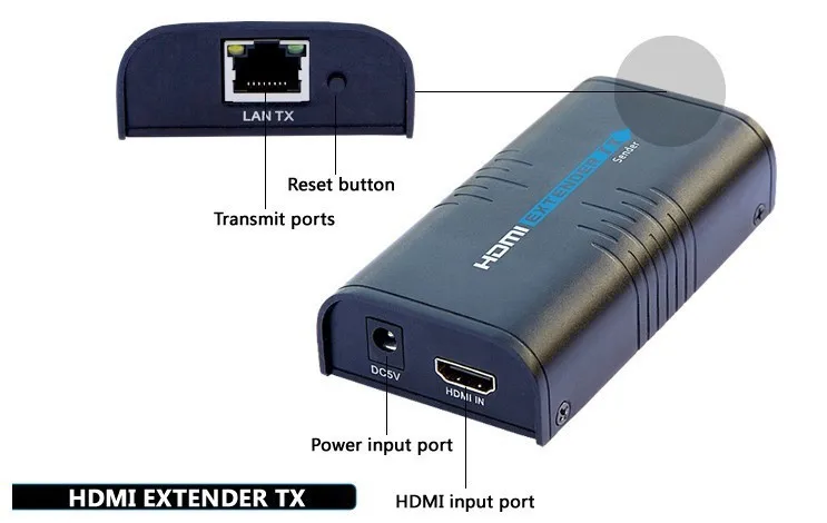 LKV373 HDMI Extender по Cat5e/6 HDMI IP и TCP поддерживает до 120 м 3D и ful HD1080P