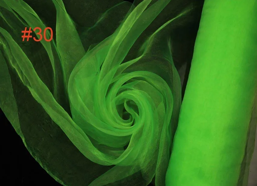 Сине-зеленый рулоны органзы Ткань для фона свадебные украшения, «сделай сам» из органзы 75 см X110 метровая катушка