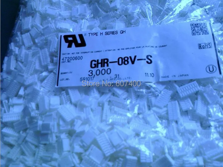 Ghr-08v-s CONN GH Корпус 8pos 1.25 мм прямоугольной Корпус S Инструменты для наращивания волос терминалы Корпус S оригинальные запасные части