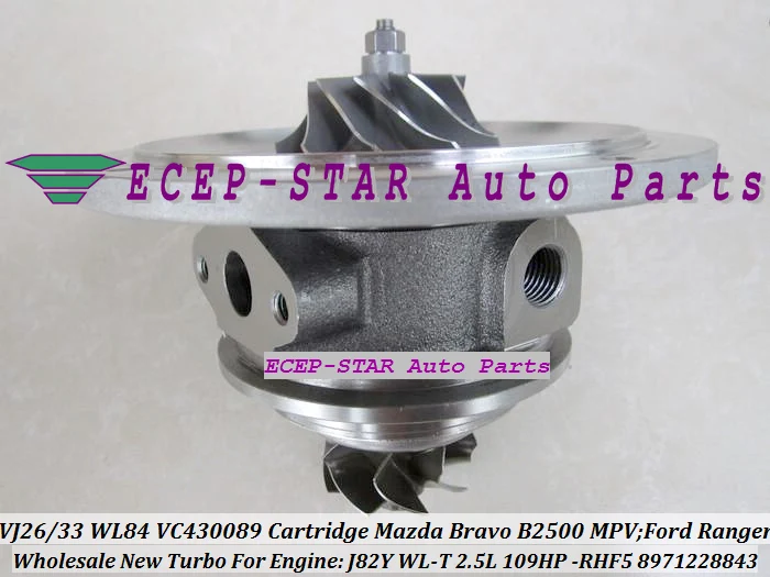 RHF5 VJ26 VJ33 WL84 VC430089 Turbo CHRA Cartridge Turbocharger Core MAZDA Bravo B2500 MPV FORD Ranger J82Y WL-T 2.5L 109HP (2)