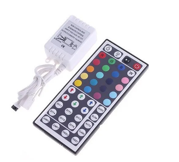 3528 SMD RGB из светодиодов полоска гибкий лёгкие 60led / M 5 м 300 из светодиодов DC 12 V + 44key ик пульт дистанционного управления + 2а электропитание