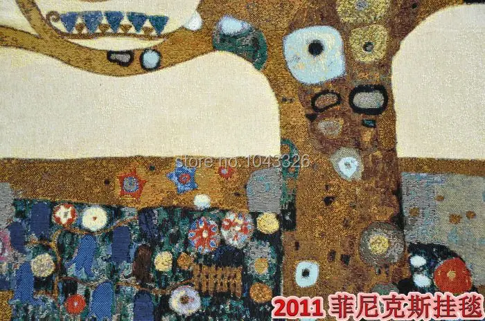 Klimt дерево символ жизни креативный домашний декор 137*70 см пейзаж Картина декоративная настенная вешалка гобелены aubusson гобелены PT-33