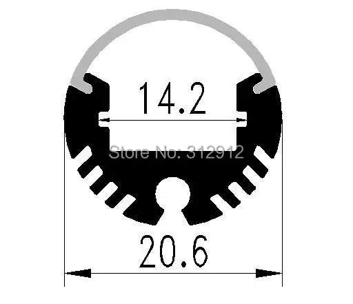 Perfil de Longo Anodizado com Tampa do pc para Flexibe Tiras de Led de Alumínio Prata ou Dura Ra-2020 1 m Cor 2 de alumínio (cor prata anodizado) com tampa