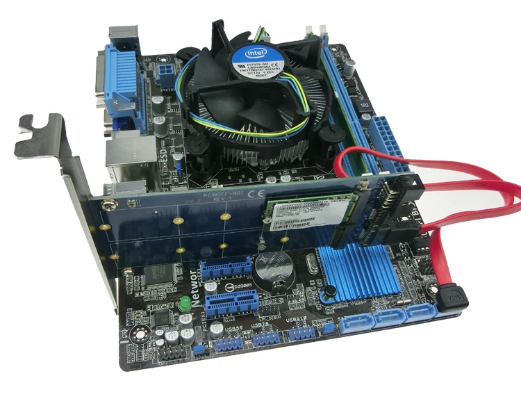 Двойной 7pin SATA для Dual M.2(NGFF) SSD адаптера