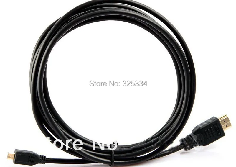 3 м штекер-разъём HDMI папа Micro HDMI кабель m/M шнур-переходник для htc EVO Motorola sony Ericsson Высокое качество 50 шт