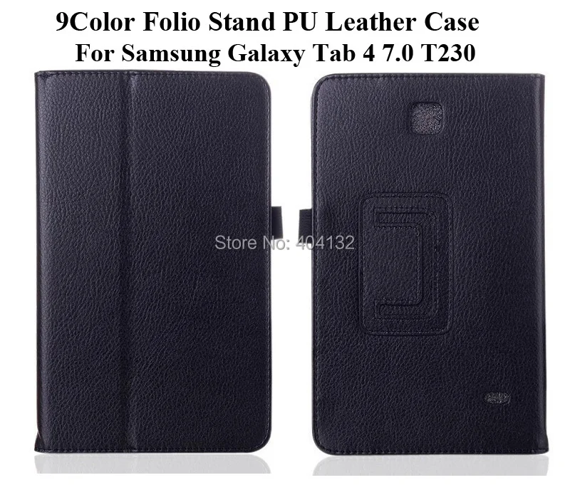 Многоцветный Защитный кожаный чехол личи для samsung Galaxy Tab 4 7,0 T230, кожаный чехол с подставкой для Galaxy Tab4 7 W/Слот для ручки