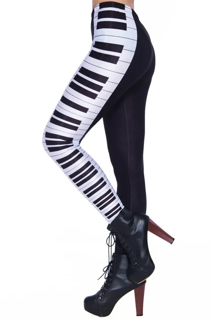 MINSUNDA Горячая сексуальная модная женская одежда пианино клавиатуры 3d принт galaxy фитнес колготки для девочек карандаш брюки супер