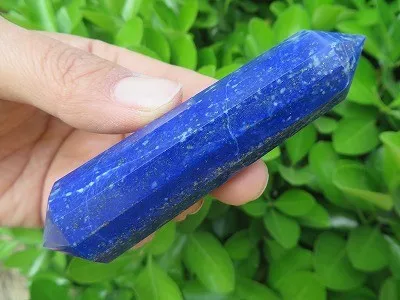 69 г синий LAPIS LAZULI 12-сторонние кристалл кварца палочка Фогеля точка