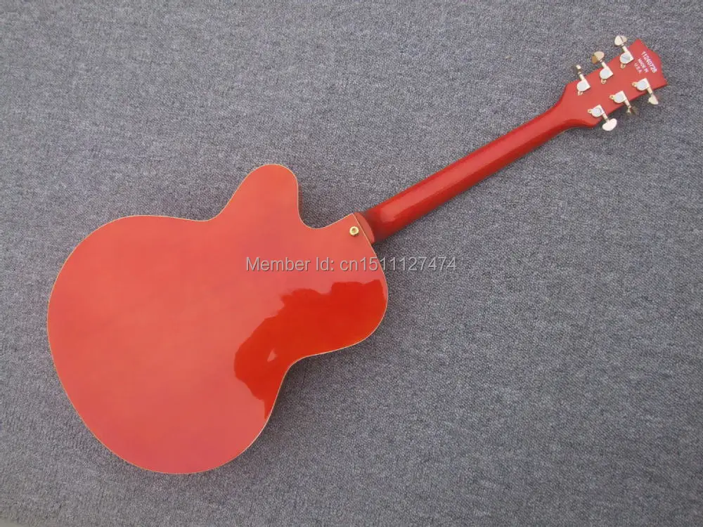 Bigsby стиль Tailpiece полого органа, Электрический Джаз Гитары, прямо с завода, Gretsch orange цвет Bigsby мост