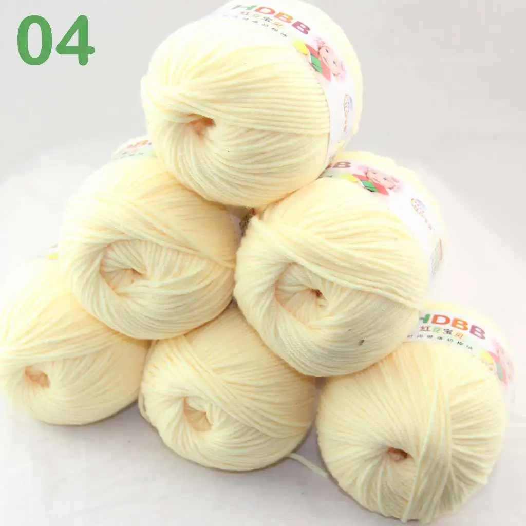 Распродажа 6ballsx50g мягкие хлопковые Детские Пряжа новые окрашенные вручную шерстяные носки декоративная ленточка пряжа для вязания оранжевый 2075-14-6