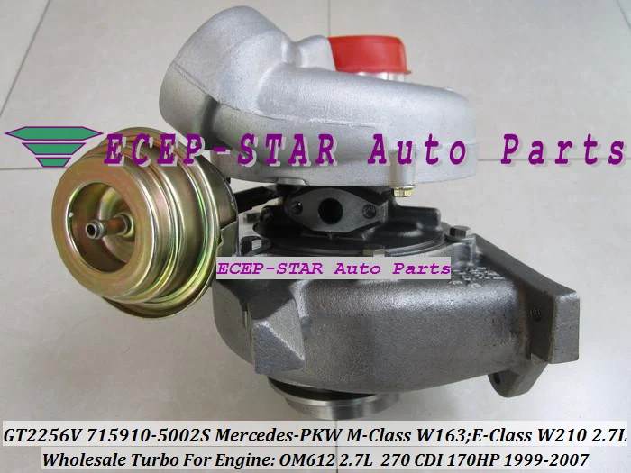 GT2256V 715910-5002S 715910-0001  715910 Turbo Turbocharger For Mercedes-PKW M-Class W163;E-Class 270 CDI W210 1999-2007 OM612 2.7L 170HP (4)