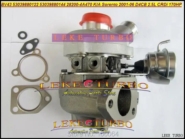 BV43 53039880122 53039880144 28200-4A470 Turbo Turbocharger For KIA Sorento 2001-2006 Engine D4CB 2.5L CRDi 170HP