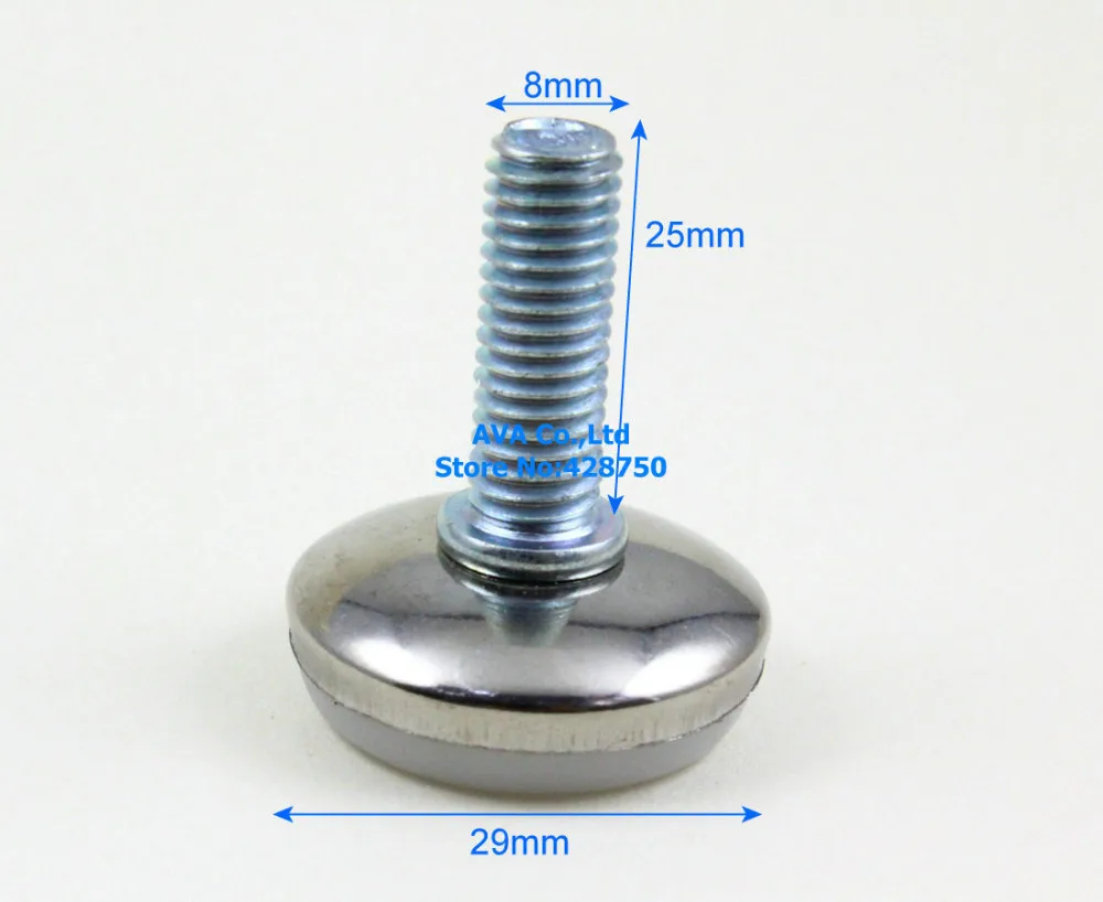 20 шт. M8x25mm Мебель ног Таблица регулировочные Средства ухода за кожей стоп колодки