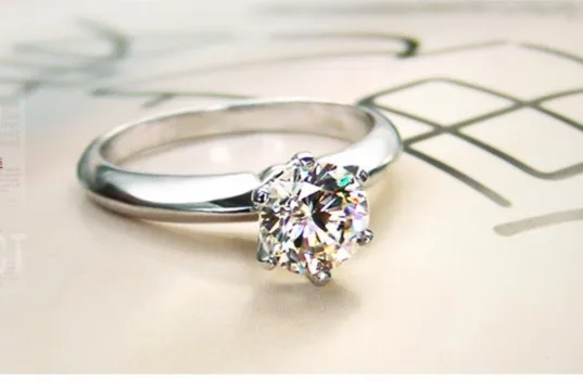 Дизайн прекрасный Мистик Стиль 1 карат Обручение Настоящее Прекрасный diamond Для женщин обручальное кольцо себе подарок для девочки
