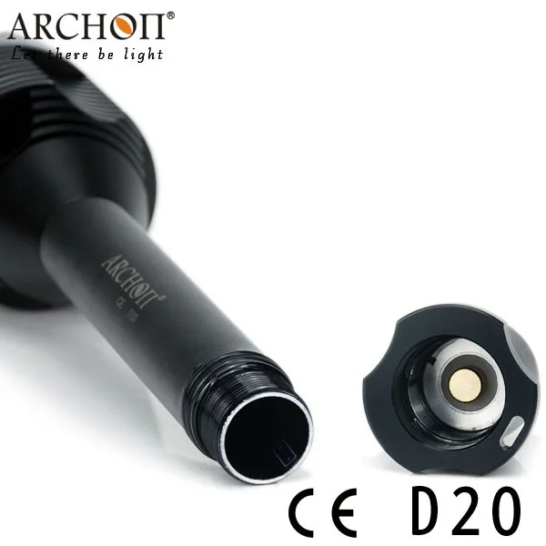 ARCHON D20 Cree XM-L T6 1200 люмен 3 режима профессиональный светодиодный фонарик для дайвинга(2*18650 или 4* CR 123A