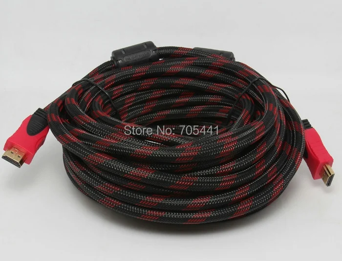 Высокоскоростной кабель hdmi 1,4 v нейлоновым чехлом с ethernet полный HD1080p инженерно-hdmi к hdmi кабель 10 м