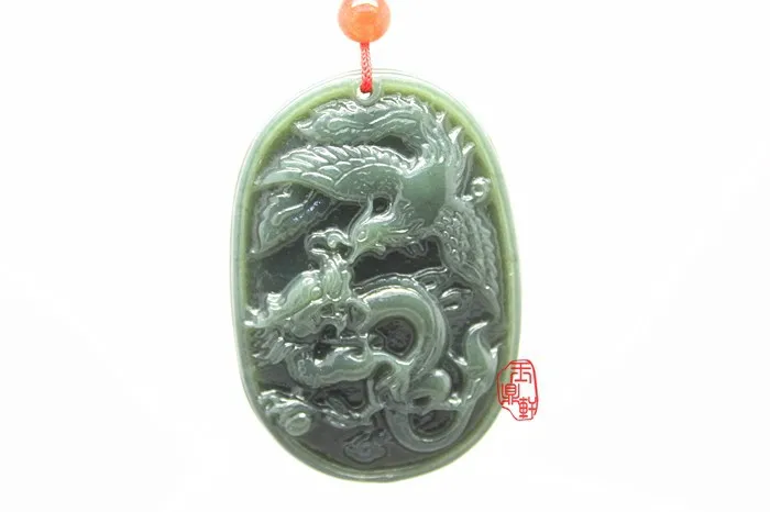 Природный Хотан нефрита в чрезвычайно удачи для пакеты почте Longfeng кулон jade Longfeng