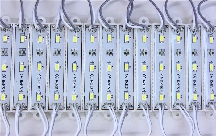 SMD 5630 Светодиодный модуль водонепроницаемый SMD5630 светодиодный модули для буквенные вывески светодиодный рекламный светильник Модуль DC12V 0,72 W 3 светодиодный