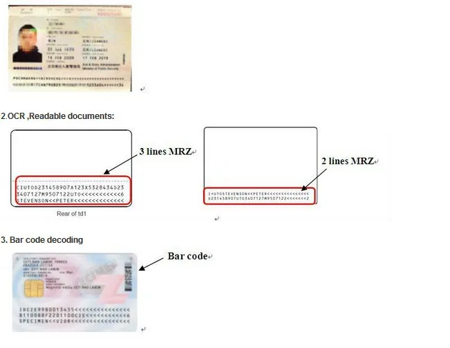 NFC MRZ e-Passport Reader OCR RFID сканер для паспорта электронный ID сканер документов поддержка Visible + IR + UV