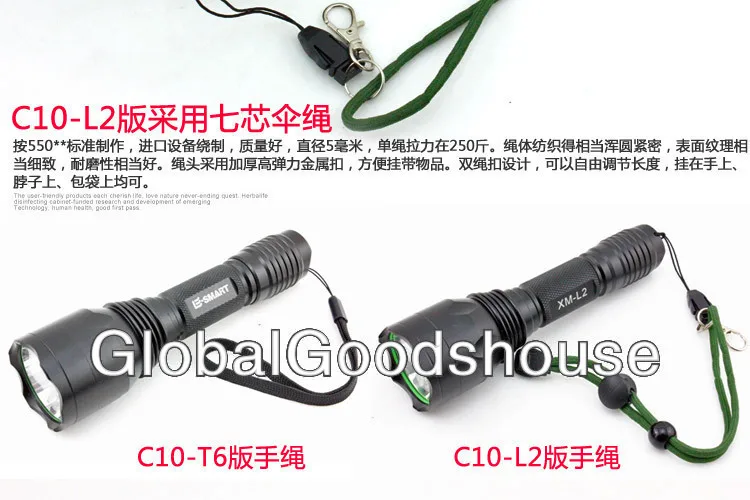 30 компл./лот c10 L2 фонарик мини CREE XML-T6 обновлен дальний водонепроницаемый+ 18650 Батарея+ Зарядное устройство