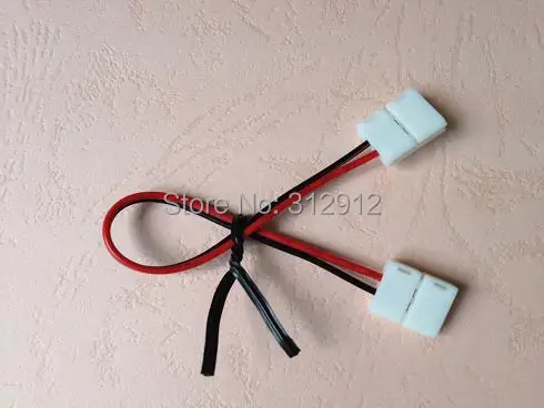 Прокладка conector с 15 см длинный провод, 10 мм для 5050 SMD СВЕТОДИОДНЫЙ монохромный полосы; пайка не требуется