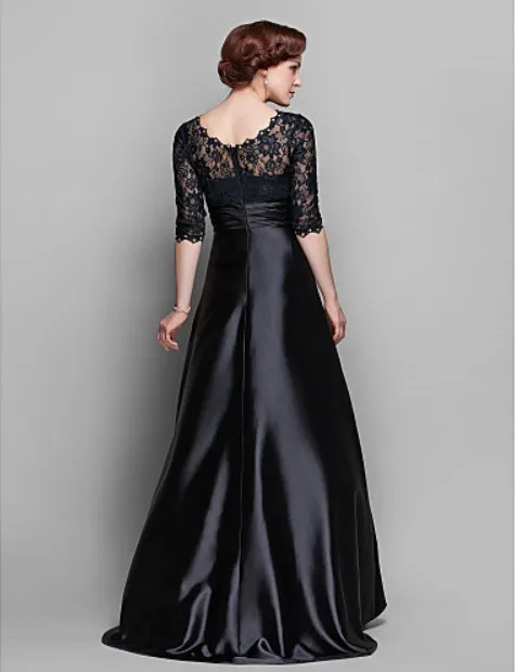 Модная новинка 2016 пикантные vestidos de festa повседневное короткое платье вечерние платье Черное кружево для матери невесты Платья с половиной