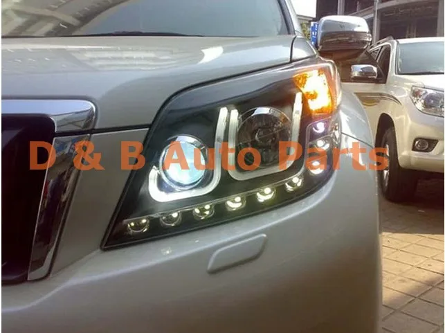 1 пара двойной U Тип ангельские глазки светодиодный фонарь для Toyota Land Cruiser Prado 2010-2013'