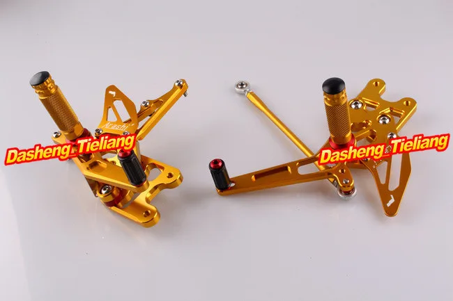 CNC мотоцикл Rearset задний Набор подножки для Suzuki GSXR 1000 GSXR1000 2007 золотой алюминиевый сплав