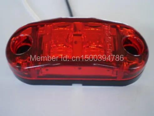 10pcs12v 24 В ясно светодиодный красный внешний свет 2." овальный парковка Прицепы тягач грузовик, автобус лампа сбоку маркер оформление sae ECE