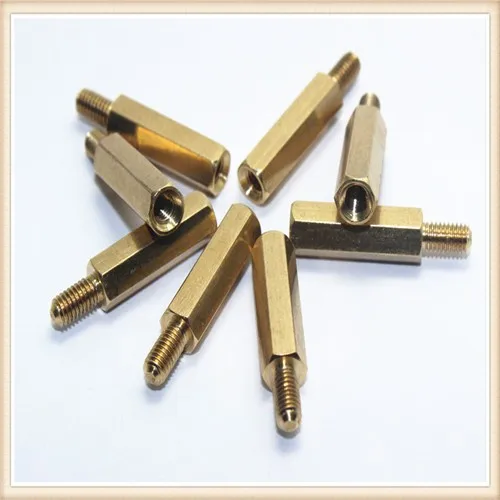 Низкая цена 50 шт. латунь M3 серии одной головы Hex Spacer/Шестигранная стойка/винтами m3 * 14 + 6 мм