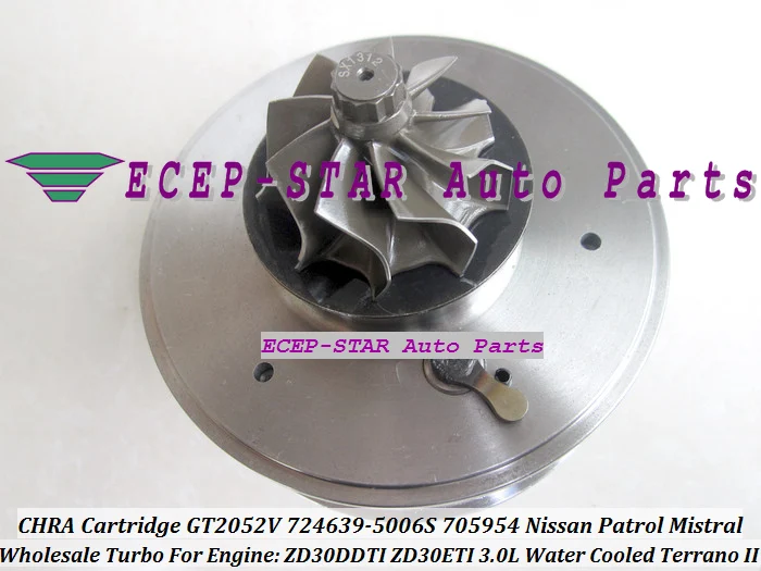 Turbo CHRA Cartridge Turbocharger Core GT2052V 724639-5006S 705954-0013 Water Cooled NISSAN Patrol Mistral TERRANO II ZD30DDTI ZD30ETI 3.0L