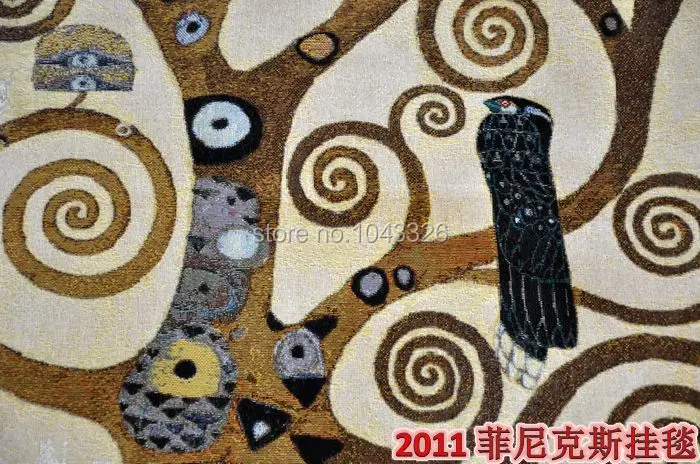 Klimt дерево символ жизни креативный домашний декор 137*70 см пейзаж Картина декоративная настенная вешалка гобелены aubusson гобелены PT-33