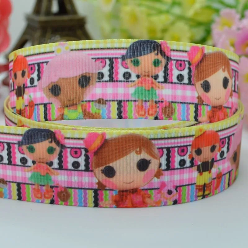 DUWES 7/" 22 мм Lalaloopsy маленькие девочки напечатанные ленты, лента для волос «сделай сам» материалы для одежды ручной работы 50 ярдов OEM