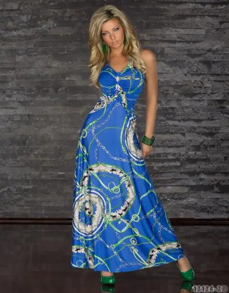 blue summer maxi dress