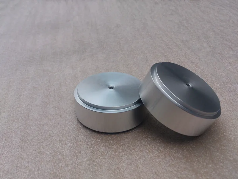4 шт.(серебристый) Алюминиевые ножки для усилителя/динамика(с резиновым кольцом) D: 58 мм H: 22 мм серебристый или черный или золотой(опционально