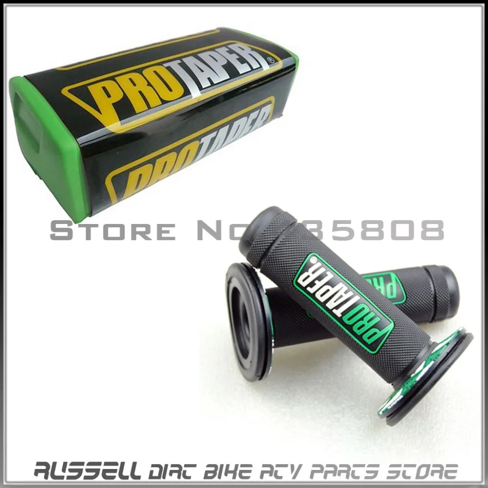 Green Pro коническая ручка коврик для барной стойки Защита для груди крест и ручки для 22 мм руль MX DIRTBIKE Dirt Pit Bike