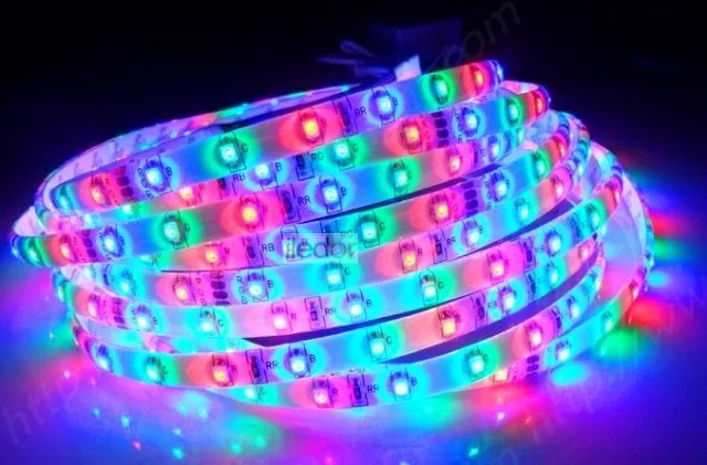 5 м/лот SMD 5050 Водонепроницаемый led rgb dc12v 5 м/roll 60leds/M 14.4 Вт/m10mm гибкая Xmas свет строки