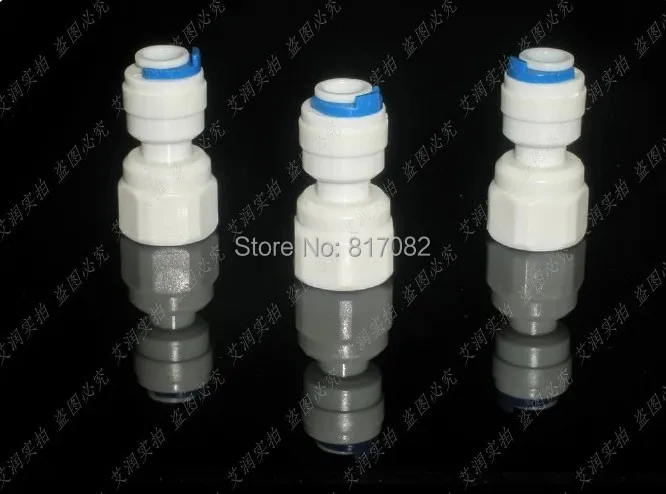 3 шт. прямо quick connect 1/4 ''OD пробки Нажмите X 1/4" Женский Аквариум воды RO женский BSP для RO фитинги