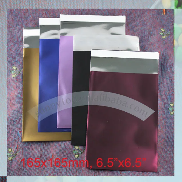 165x165 мм, квадратный фольги почтовый мешок, пакета, мешок подарка