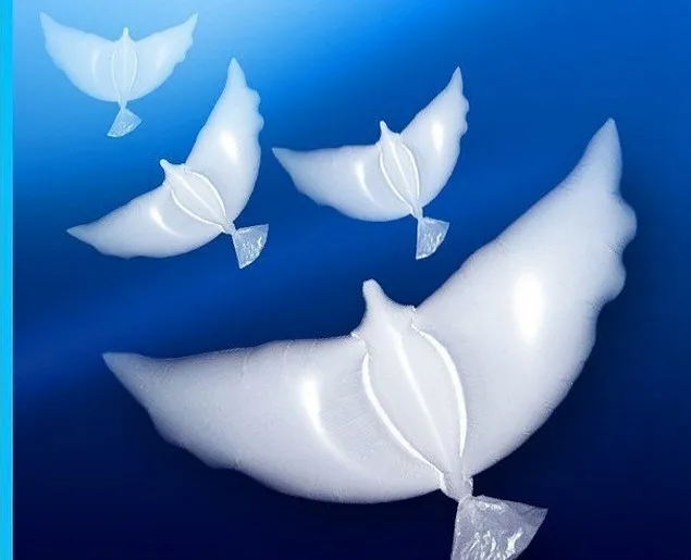 100 шт Белый голубь Голубь гелий бола Свадебные украшения белый голубь воздушный шар Летающий Голубь воздушный шар для свадьбы