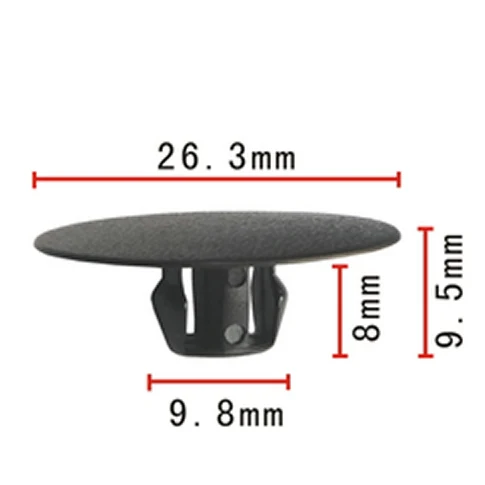 100x OEM для Mitsubishi для Chrysler для Dodge фиксатор изоляции капота зажим 26x10x8 мм MU481187