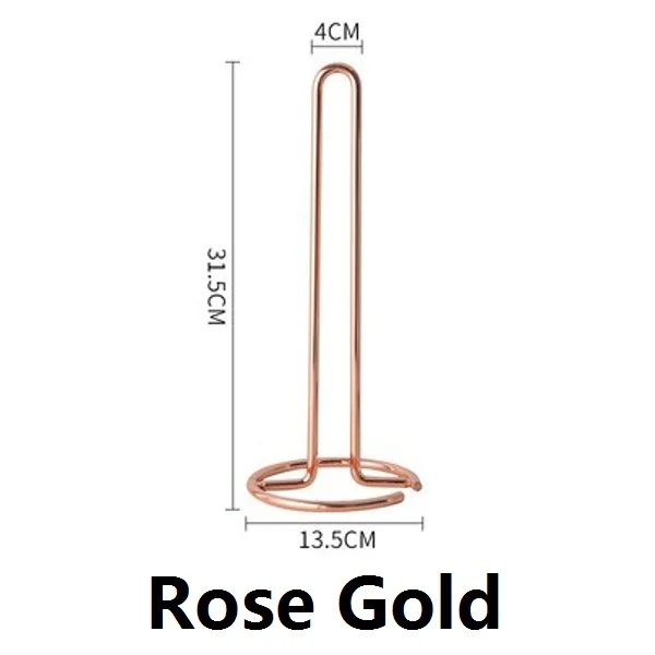 В скандинавском стиле, железная рулонная бумажная вешалка для полотенец, роскошный золотой Настольный рулонный держатель для ресторана, гостиной, туалетной стойки для хранения, украшение - Цвет: Rose Gold