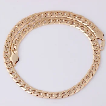 

18CK Rose Gold Filled Chain Necklace Pocket Watch Chain Necklace Curb Link Chain Necklace