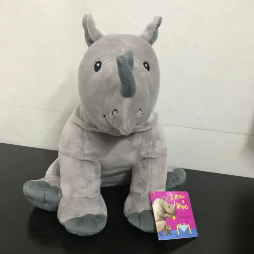 Детский подарок милая Сидящая осанка маленький носорог плюшевая игрушка |