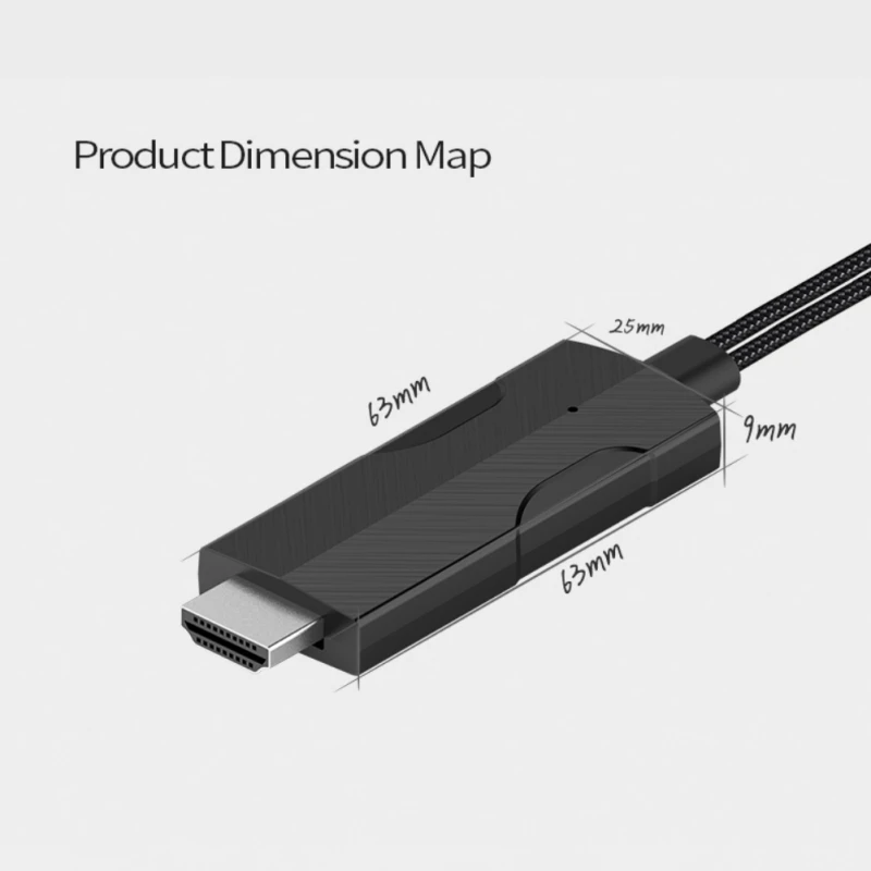 LD15-D USB к HDMI проводной экранный преобразователь 4 K высокой четкости Plug-and-игровой адаптер Разъем для Lightning Android