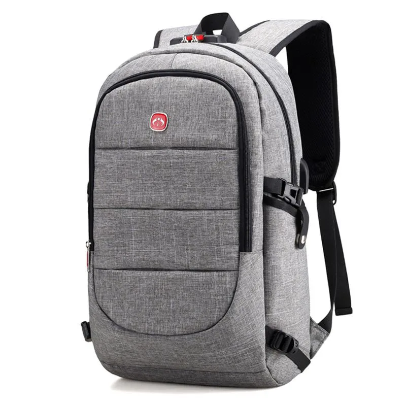 Laptop 17 Männlichen Usb Dieb Multifunktions Schwarzes blau Freizeit Lade 15 Reise Rucksack Mochila Mode Zoll grau Teenager Rucksäcke Für Männer Anti pYIxIfw