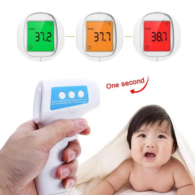 Бесконтактный лазерный ЖК-дисплей ИК инфракрасный термометр цифровой 3 цвета подсветка пирометр детский Forhead измеритель температуры пистолет