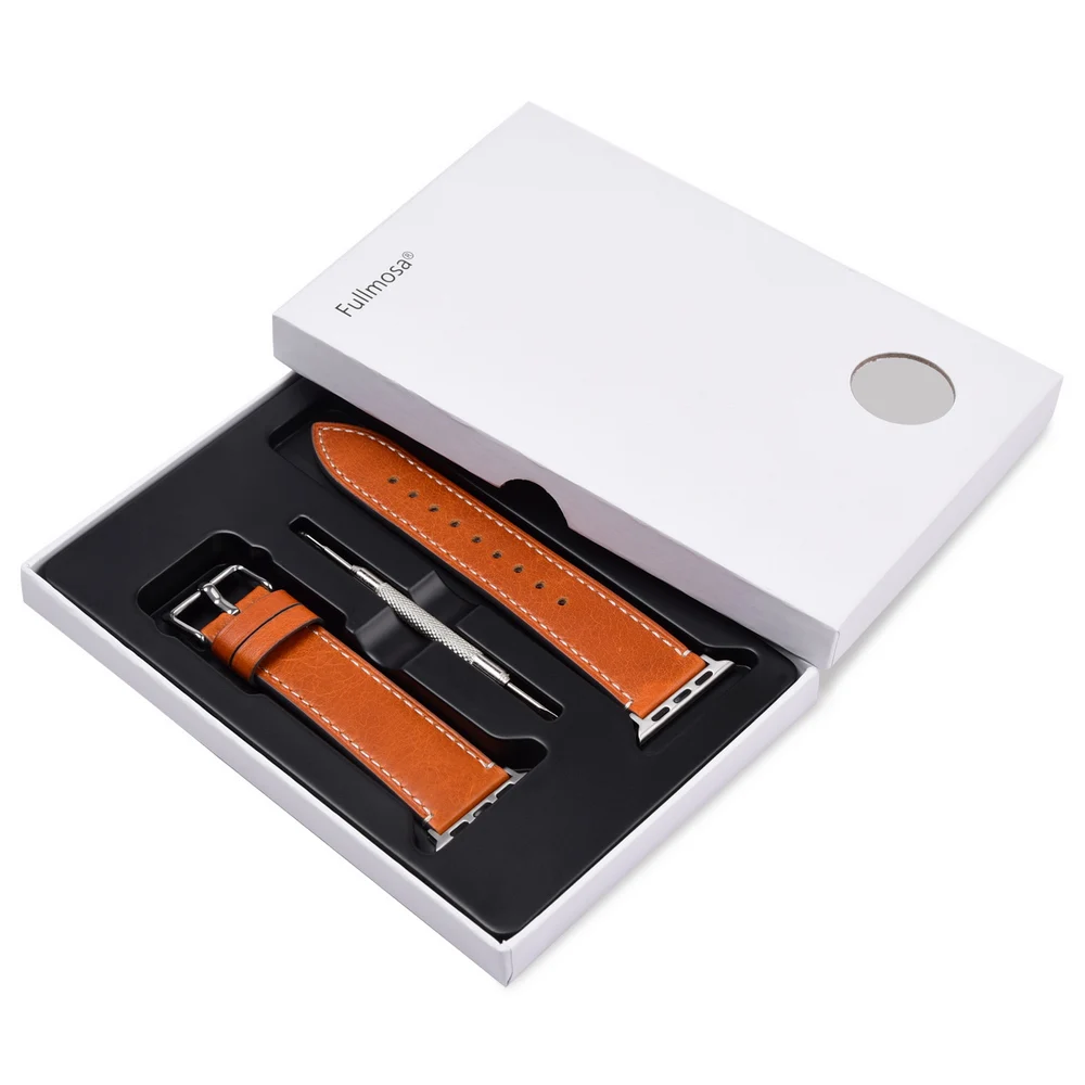 6 цветов Apple Watch Band 44 мм 40 мм 42 мм 38 мм, кожаный ремешок для часов аксессуары для часов Apple Watch Series 1/2/3/4/5